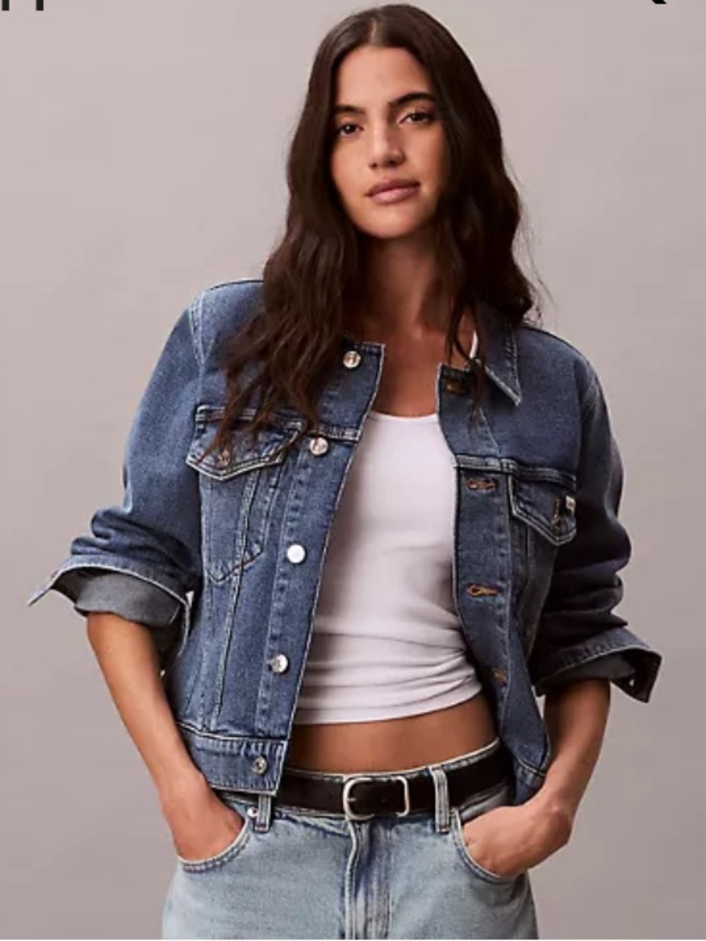 Calvin Klein Jeans Medium Wash Classic Trucker Denim Jacket